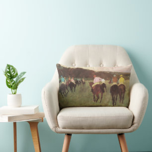 Racehorses bei Longchamp von Edgar Degas Lendenkissen