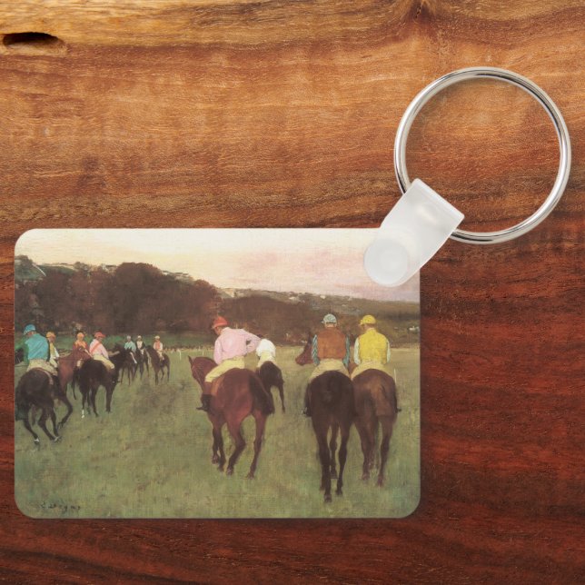 Racehorses bei Longchamp von Edgar Degas Schlüsselanhänger (Vorderseite)