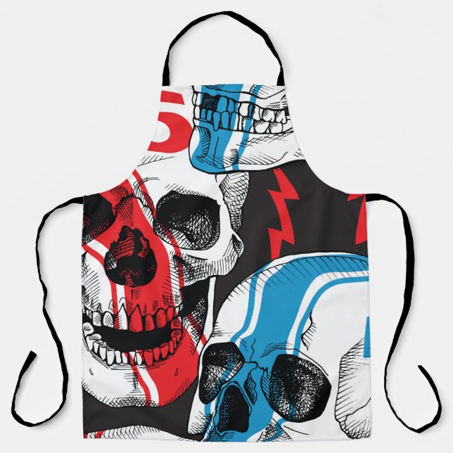 Racer Skull: Vintage Nahtlose Rebellion. Schürze (Vorderseite)