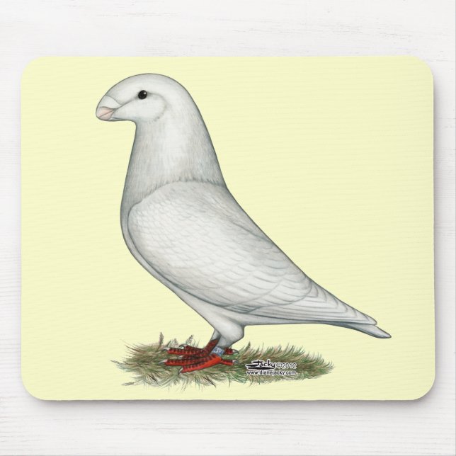 Racer White anzeigen Mousepad (Vorne)