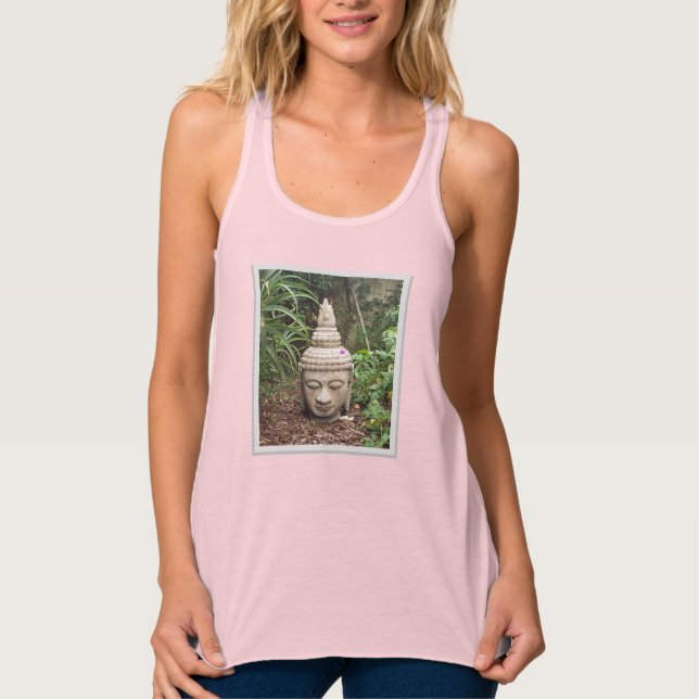 Racerback Buddah Bild Yoga oben Tank Top (Vorderseite)