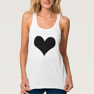 Racerback-Racerback-Tank am oberen schwarzen Herz Tank Top