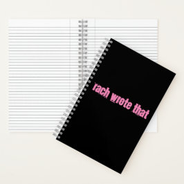 Rach Spiral Notebook  Notizbuch
