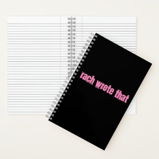 Rach Spiral Notebook Notizbuch