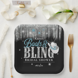 Rachael Hines Brautparty Blau ID925 Pappteller