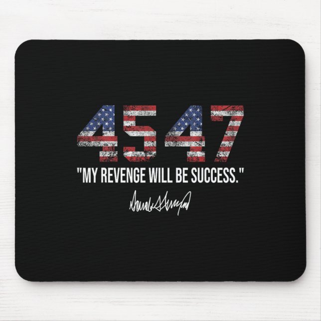 Rache wird die amerikanische Fahne Trump 2024 sein Mousepad (Vorne)