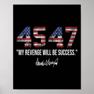 Rache wird die amerikanische Fahne Trump 2024 sein Poster