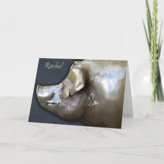 RACHEL die PIGGY BANK Gruß-Karte Karte