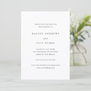 Rachel Formal Elegant Wedding Save The Date