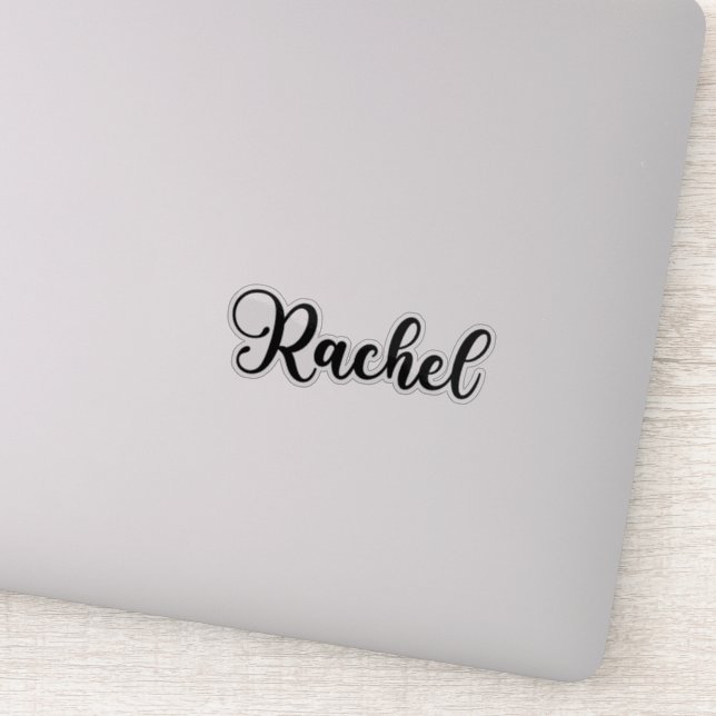 Rachel Name - Handgeschriebene Kalligrafie Aufkleber (Detail)