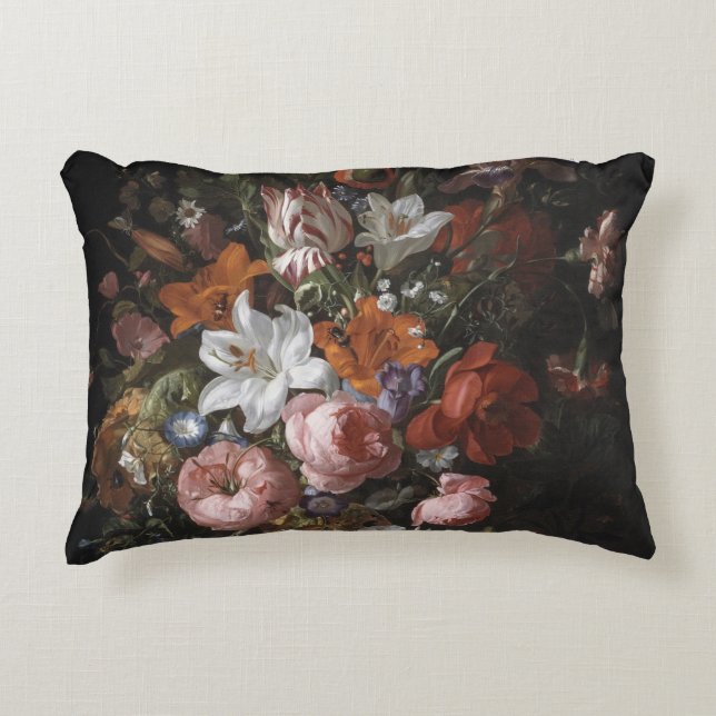 Rachel Ruysch - Blume in einer Glasvase Dekokissen (Vorderseite)
