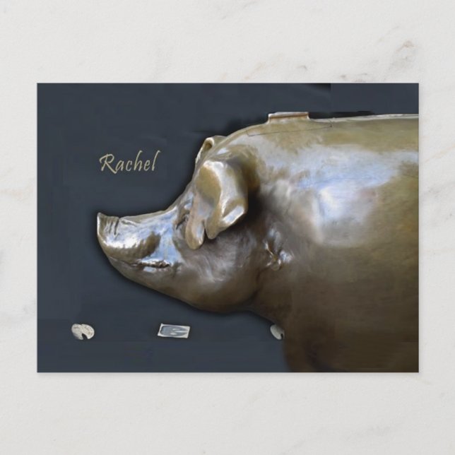 RACHEL THE PIGGY BANK 2016 Calendar Postcard Postkarte (Vorderseite)