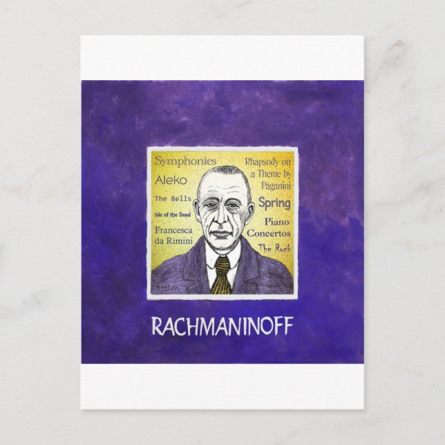 Rachmaninov Postkarte (Vorderseite)