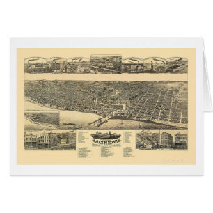 Racine, carte panoramique de WI - 1883