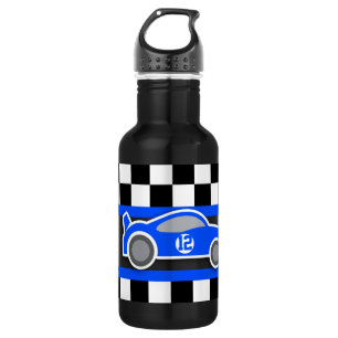 Racing Auto Blue Flag Kinder Vollnahrung Getränk  Edelstahlflasche