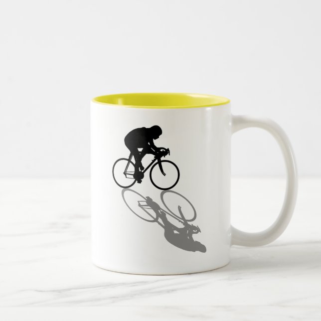 Racing Bike Cyclists Radfahren Sportfans Geschenk Zweifarbige Tasse (Rechts)