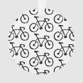 Racing Bike Lino Print Acrylic Ornament