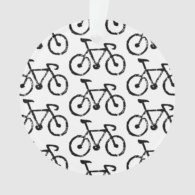 Racing Bike Lino Print Acrylic Ornament (Vorderseite)