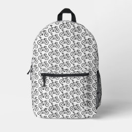 Racing Bike Lino Print Bedruckter Rucksack