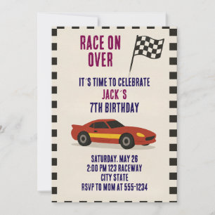 Racing Birthday  Einladung
