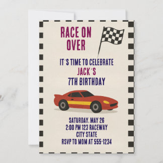 Racing Birthday  Einladung