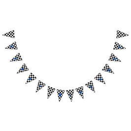Racing Black and White Checkered Wimpelkette