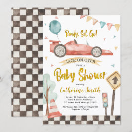 Racing Boy Baby Shower Einladung