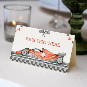 Racing Car 1. Geburtstag Zelt Platzkarte