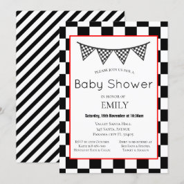 Racing Car Baby Showeinladung, Geburtstag Einladung