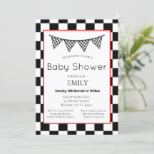 Racing Car Baby Showeinladung, Invita zum Geburtst