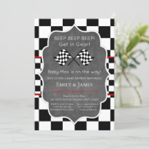 Racing Car Baby Shower Einladung, Geburtstag Invit