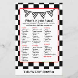 Racing Car Baby Shower Game PRINTED