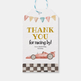 Racing Car Birthday Vielen Dank Tag Geschenkanhänger