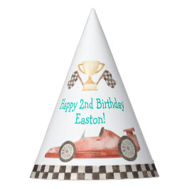 Racing Car Boy Birthday Party Hat Partyhütchen