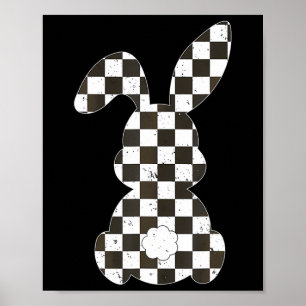 Racing Car Flag Bunny Happy Oaster Race Car Boys G Poster