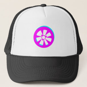 Racing Car Rim Neon Pink Black Car Truckerkappe