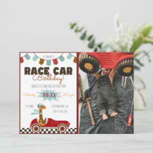 Racing Car Schnelle Einladung zum Geburtstag mit F