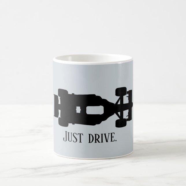 Racing Car Silhouette individuell einstellbar Kaffeetasse (Mittel)