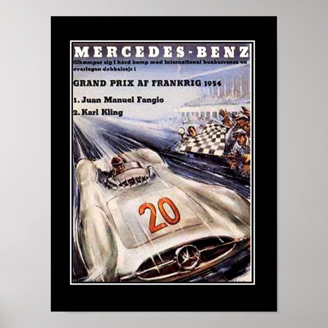 Racing Car Vintage Poster der 50er Jahre (Vorne)