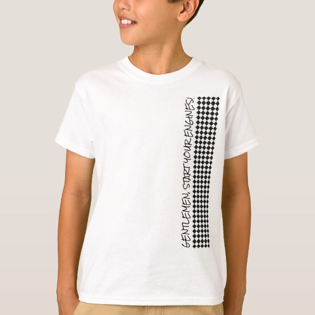 Racing Checkered Flag Gentlemen Starten Sie Ihre M T-Shirt (Vorderseite)