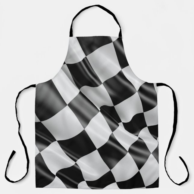 Racing Checkered Flag Oval Track oder Drag Race Schürze (Vorderseite)