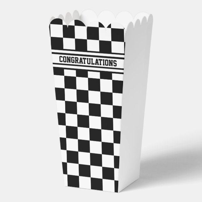 Racing Checkered Sieger Flag Schwarz-Weiß Geschenkschachtel (Vorderseite)