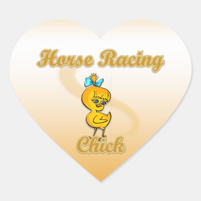 Racing Chick Herz-Aufkleber (Vorderseite)