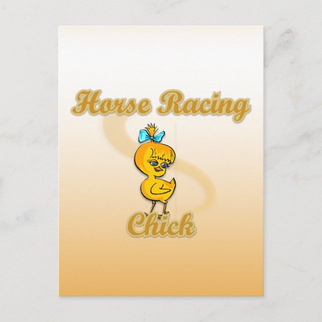 Racing Chick Postkarte (Vorderseite)