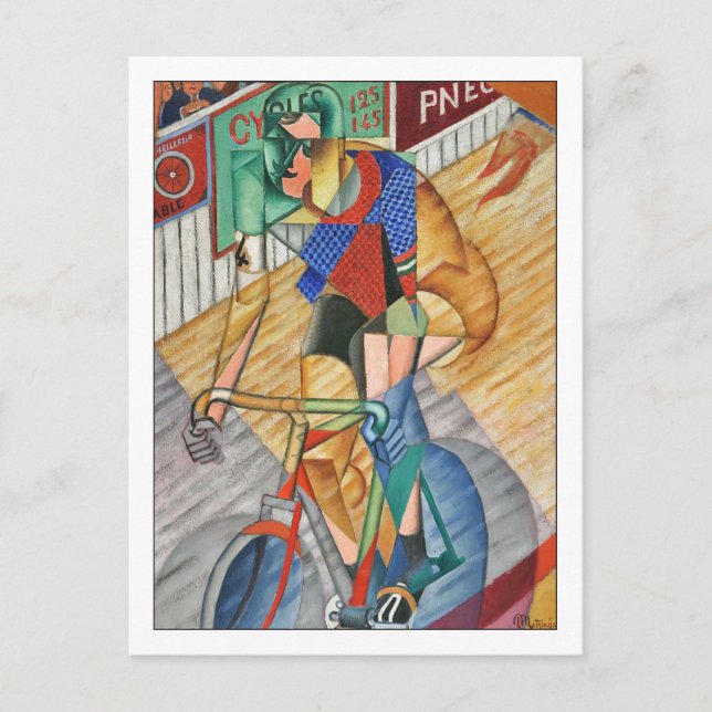 Racing Cyclist von Metzinger Postkarte (Vorderseite)