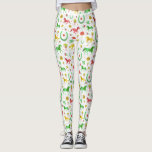 Racing Derby Day Party farbenfrohe Muster Leggings<br><div class="desc">Feiern Sie Ihr Lieblingspferderby mit diesem wunderschönen Muster. Das sich wiederholende Design ist in kräftigen Frühlingshöhen aus Grün, Gold und Rot auf einem weißen / grauen Hintergrund mit einem leichten Marmoreffekt. Das verzierte Muster umfasst Pferde, Trophäen, Hufeisen und Rose. Kontaktieren Sie FancyCelebration für Änderungen. Entsprechende Party-Angebote und mehr hier: https://www.zazzle.com/collections/horse_racing_derby_party_collection_ii-119950793353304762...</div>