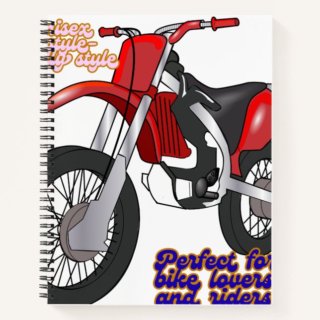 Racing Dirt Bike Art Notizbuch (Vorderseite)