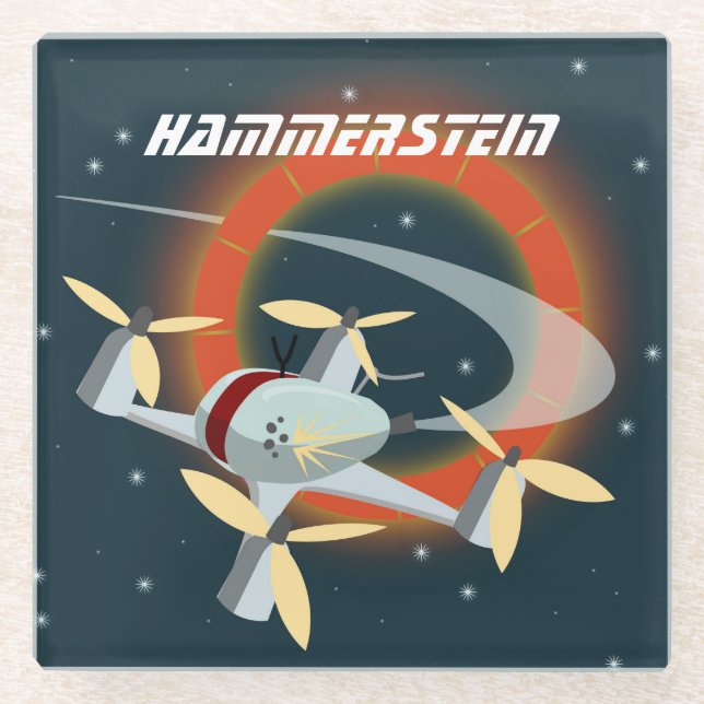 Racing-Drohne Glasuntersetzer (Vorderseite)