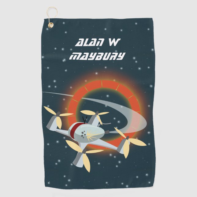 Racing-Drohne Golfhandtuch (Vorderseite)