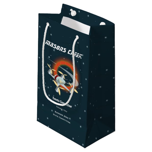 Racing-Drohne Kleine Geschenktüte (Vorderseite Schrägansicht)